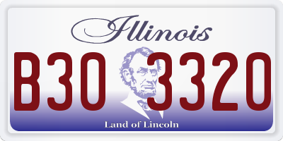 IL license plate B303320