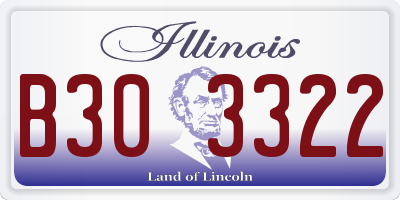 IL license plate B303322