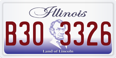 IL license plate B303326