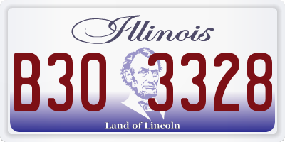 IL license plate B303328