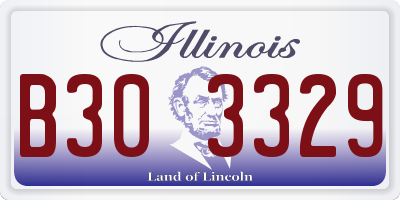 IL license plate B303329
