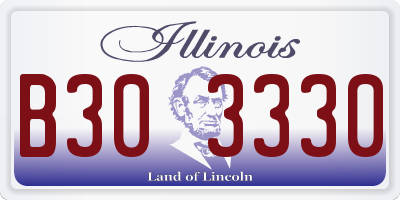 IL license plate B303330