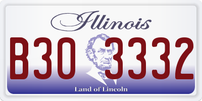 IL license plate B303332