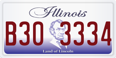 IL license plate B303334