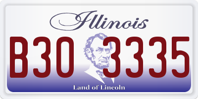 IL license plate B303335