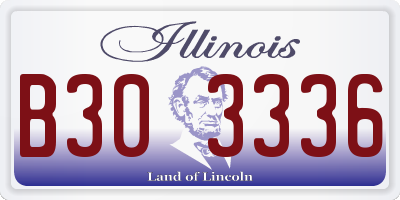 IL license plate B303336