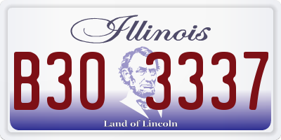 IL license plate B303337