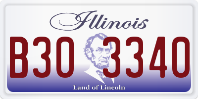 IL license plate B303340
