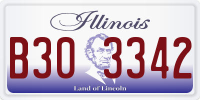 IL license plate B303342