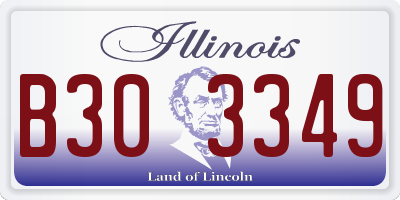 IL license plate B303349