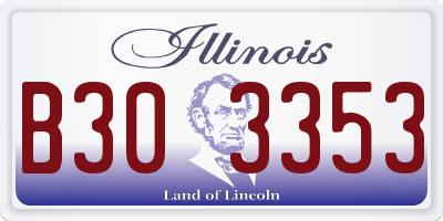 IL license plate B303353