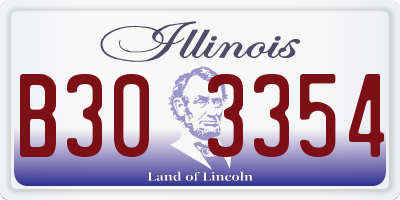 IL license plate B303354