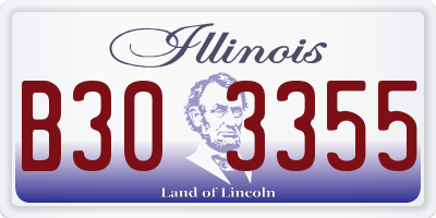 IL license plate B303355