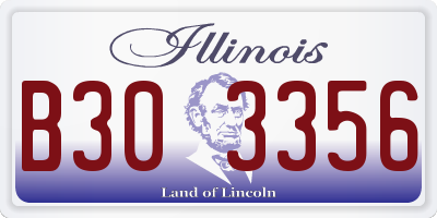 IL license plate B303356