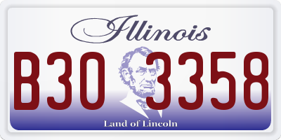 IL license plate B303358