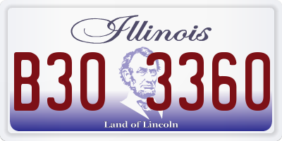 IL license plate B303360