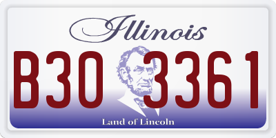 IL license plate B303361