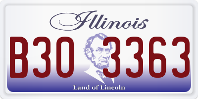IL license plate B303363