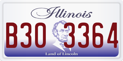 IL license plate B303364