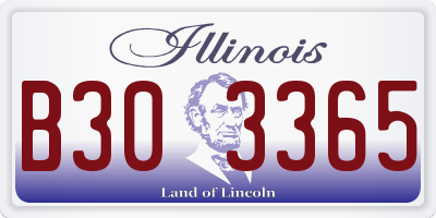 IL license plate B303365