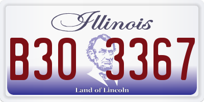 IL license plate B303367