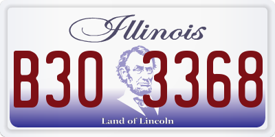 IL license plate B303368