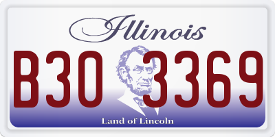 IL license plate B303369
