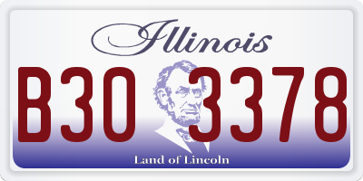 IL license plate B303378