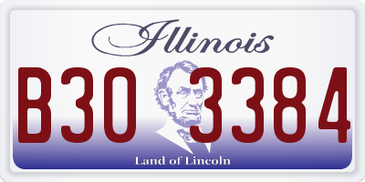 IL license plate B303384