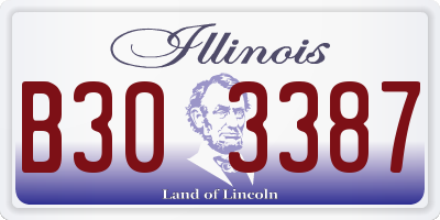 IL license plate B303387