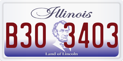IL license plate B303403