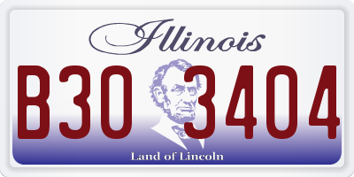 IL license plate B303404