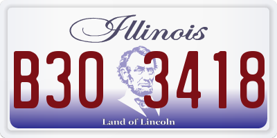 IL license plate B303418