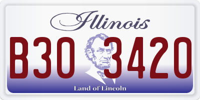 IL license plate B303420