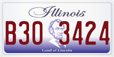 IL license plate B303424