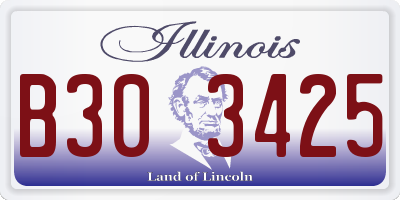 IL license plate B303425
