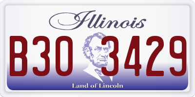 IL license plate B303429