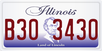 IL license plate B303430
