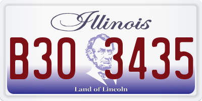 IL license plate B303435