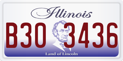 IL license plate B303436