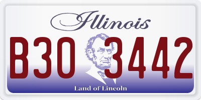 IL license plate B303442