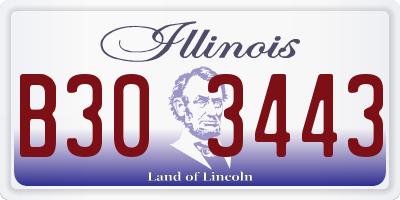 IL license plate B303443