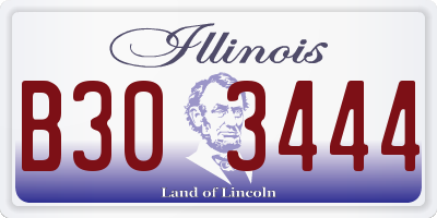 IL license plate B303444