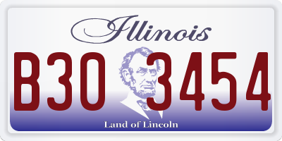 IL license plate B303454