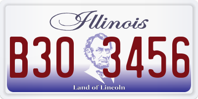 IL license plate B303456
