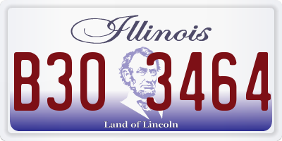 IL license plate B303464
