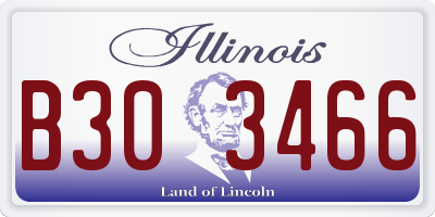 IL license plate B303466