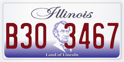 IL license plate B303467