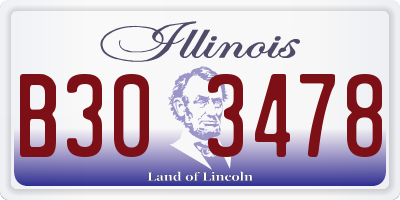 IL license plate B303478