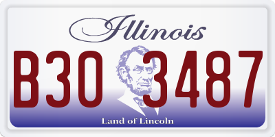 IL license plate B303487